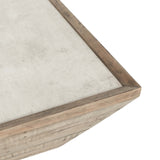 Dalton Square Coffee Table, Natural/Antique White-Furniture - Accent Tables-High Fashion Home