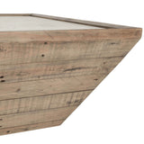 Dalton Square Coffee Table, Natural/Antique White-Furniture - Accent Tables-High Fashion Home