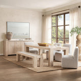 Bristol Rectangular Dining Table, Aged Cream