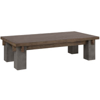 Dallas Rectangular Coffee Table, Brown/Dark Gray-Furniture - Accent Tables-High Fashion Home