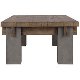 Dallas Rectangular Coffee Table, Brown/Dark Gray-Furniture - Accent Tables-High Fashion Home