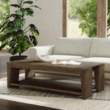 Troy Rectangular Coffee Table, Aged Brown-Furniture - Accent Tables-High Fashion Home