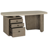 Angus Desk, Distressed Gray-Furniture - Office-High Fashion Home