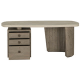 Angus Desk, Distressed Gray-Furniture - Office-High Fashion Home