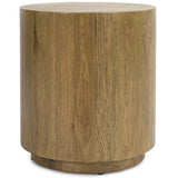 Layne Round End Table, Light Brown-Furniture - Accent Tables-High Fashion Home