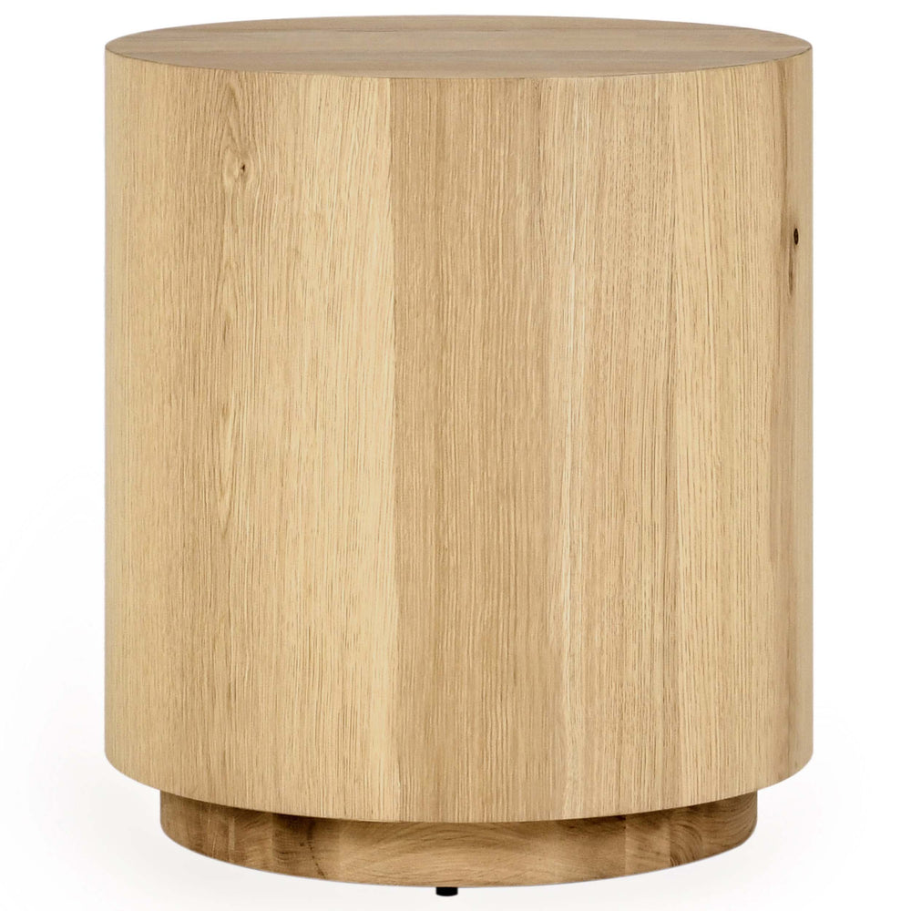 Layne Round End Table, True Natural-Furniture - Accent Tables-High Fashion Home
