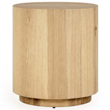 Layne Round End Table, True Natural-Furniture - Accent Tables-High Fashion Home