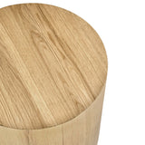 Layne Round End Table, True Natural-Furniture - Accent Tables-High Fashion Home