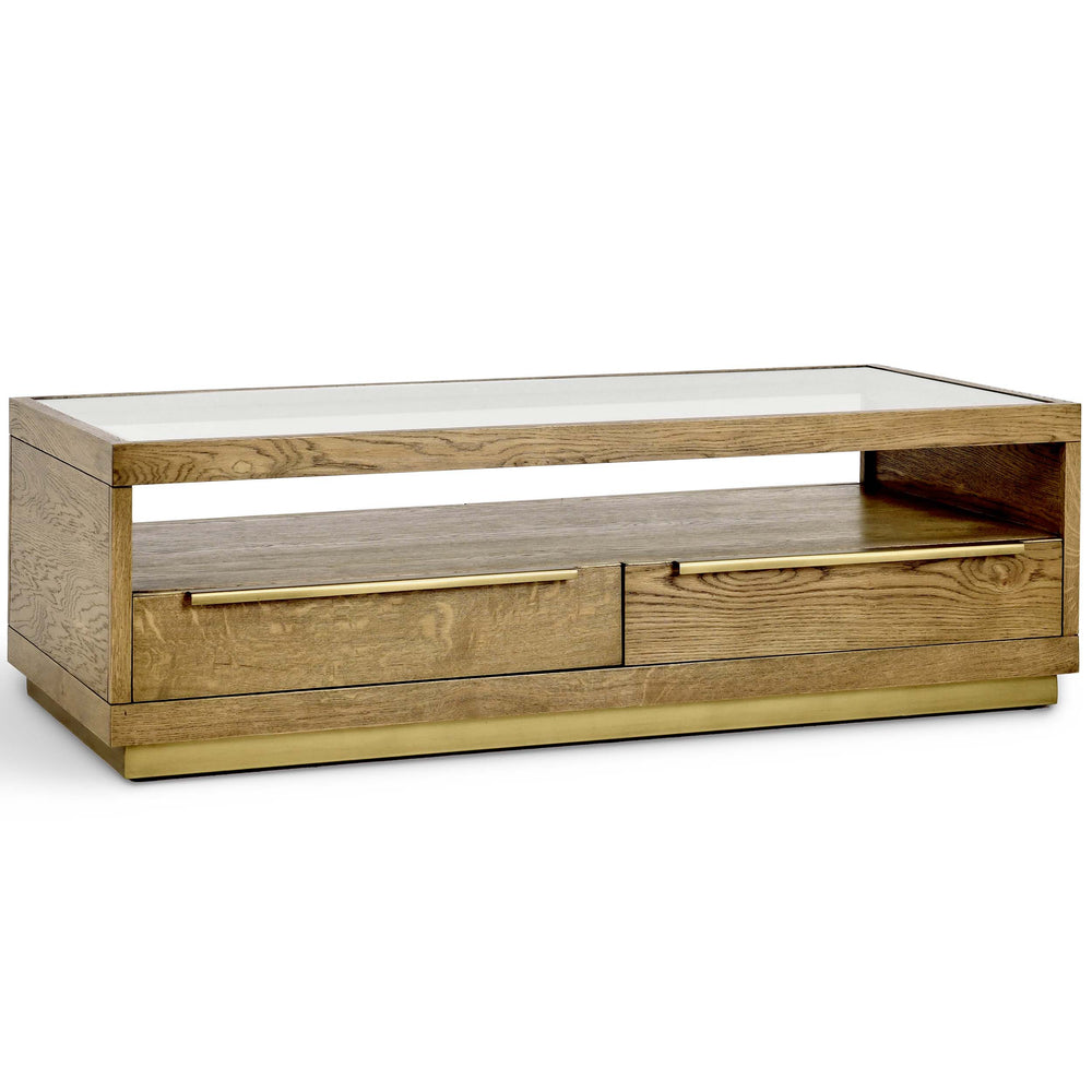 Fallbook Rectangular Coffee Table, Light Brown-Furniture - Accent Tables-High Fashion Home