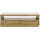 Fallbook Rectangular Coffee Table, Light Brown-Furniture - Accent Tables-High Fashion Home