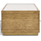 Fallbook Rectangular Coffee Table, Light Brown-Furniture - Accent Tables-High Fashion Home