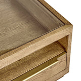 Fallbook Rectangular Coffee Table, Light Brown-Furniture - Accent Tables-High Fashion Home
