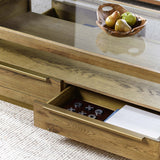 Fallbook Rectangular Coffee Table, Light Brown-Furniture - Accent Tables-High Fashion Home