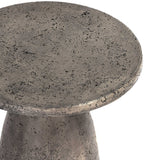 Collins 16" Outdoor Round Accent Table, Dark Gray-Furniture - Outdoor-High Fashion Home