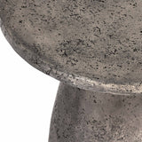 Collins 16" Outdoor Round Accent Table, Dark Gray-Furniture - Outdoor-High Fashion Home