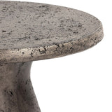 Collins 16" Outdoor Round Accent Table, Dark Gray-Furniture - Outdoor-High Fashion Home