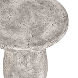 Collins 16" Outdoor Round Accent Table, Light Gray-Furniture - Outdoor-High Fashion Home