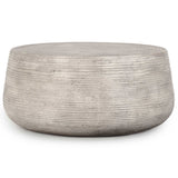 Nellie Outdoor Round Coffee Table, Light Gray-Furniture - Outdoor-High Fashion Home