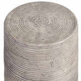 Nellie Outdoor Round End Table, Light Gray-Furniture - Outdoor-High Fashion Home