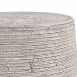 Nellie Outdoor Round End Table, Light Gray-Furniture - Outdoor-High Fashion Home