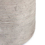 Nellie Outdoor Round End Table, Light Gray-Furniture - Outdoor-High Fashion Home