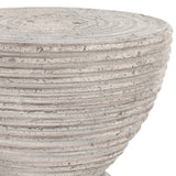 Corey Outdoor Round Accent Table, Light Gray-Furniture - Outdoor-High Fashion Home