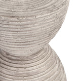 Corey Outdoor Round Accent Table, Light Gray-Furniture - Outdoor-High Fashion Home