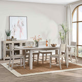 Driftwood Extendable Dining Table, Antique Ivory-Furniture - Dining-High Fashion Home