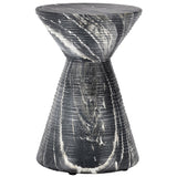 Fern Outdoor Round Accent Table, Black-Furniture - Outdoor-High Fashion Home