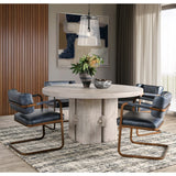 Rosemount Reclaimed Round Dining Table, White Wash-High Fashion Home