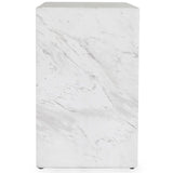 Marmo Rectangular End Table, Ivory/Gray-Furniture - Outdoor-High Fashion Home