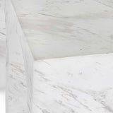 Marmo Rectangular End Table, Ivory/Gray-Furniture - Outdoor-High Fashion Home