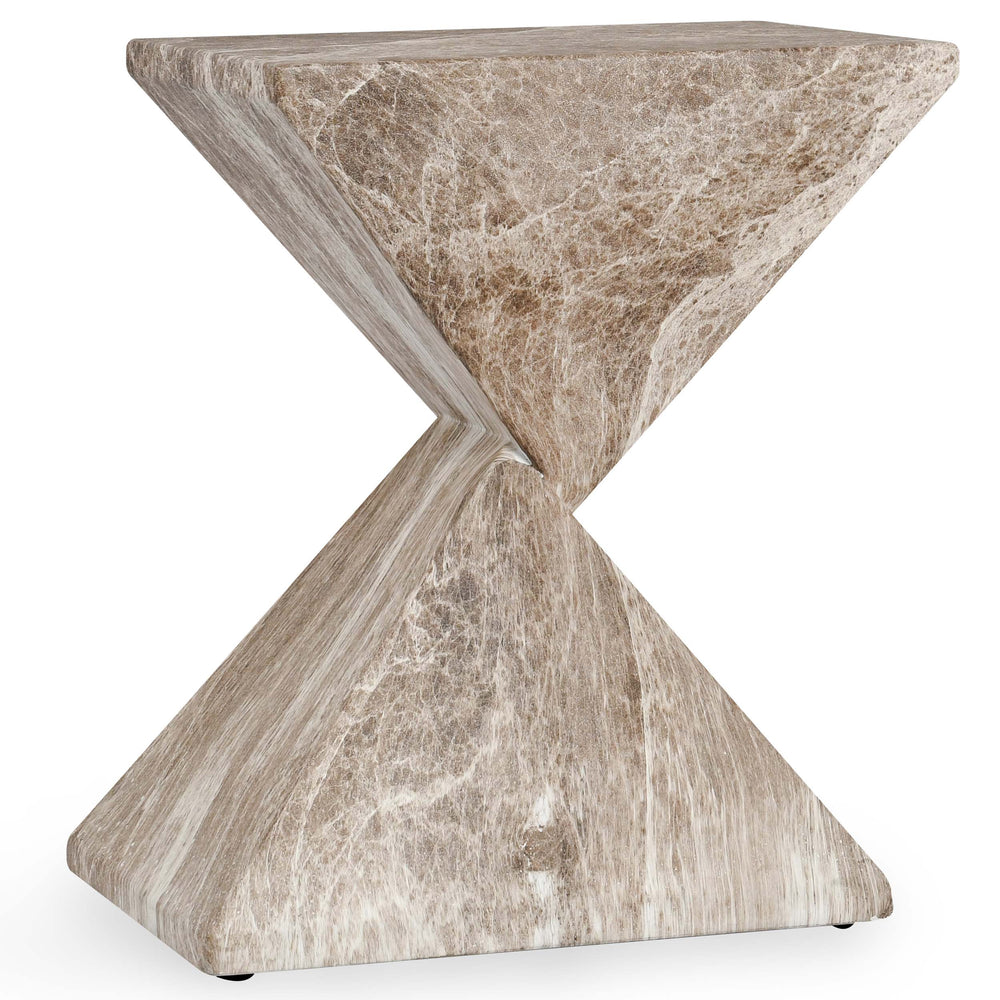 Adler Outdoor Accent Table, Brown/Ivory-Furniture - Outdoor-High Fashion Home