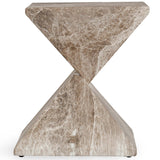 Adler Outdoor Accent Table, Brown/Ivory-Furniture - Outdoor-High Fashion Home