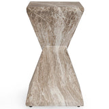 Adler Outdoor Accent Table, Brown/Ivory-Furniture - Outdoor-High Fashion Home