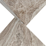 Adler Outdoor Accent Table, Brown/Ivory-Furniture - Outdoor-High Fashion Home