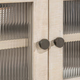 Tenno 4 Door Cabinet, Natural-Furniture - Storage-High Fashion Home