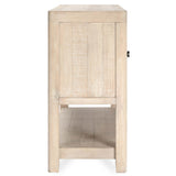 Tenno 4 Door Cabinet, Natural-Furniture - Storage-High Fashion Home