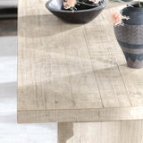 Lynx Rectangular Dining Table, Antique White-Furniture - Dining-High Fashion Home
