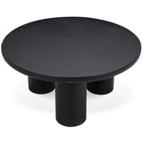 Anzio Outdoor Round Coffee Table, Black-Furniture - Outdoor-High Fashion Home