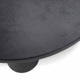 Anzio Outdoor Round Coffee Table, Black-Furniture - Outdoor-High Fashion Home