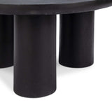 Anzio Outdoor Round Coffee Table, Black-Furniture - Outdoor-High Fashion Home