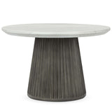 Caspia Outdoor Round Dining Table, Gray-Furniture - Outdoor-High Fashion Home