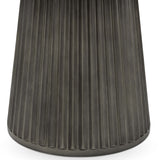 Caspia Outdoor Round Dining Table, Gray-Furniture - Outdoor-High Fashion Home