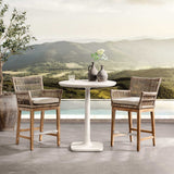 Paulina 31" Outdoor Counter Table, White-Furniture - Outdoor-High Fashion Home