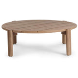 Oliver Outdoor Round Coffee Table, Butterscotch-Furniture - Accent Tables-High Fashion Home