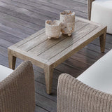 Kirkham Coffee Table, Cerused Wheat-Furniture - Accent Tables-High Fashion Home