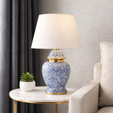 Chinoiserie Table Lamp, Blue/White