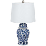 Temple Jar Table Lamp, Blue/White