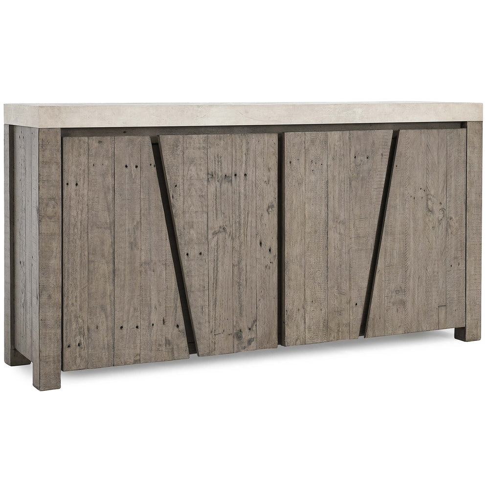 Durant 4 Door Sideboard, Distressed Gray-Furniture - Storage-High Fashion Home